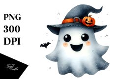 Whimsical Halloween Ghost Clipart Product Image 1