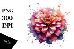 Abstract -Like Zinnia | Sublimation Clipart Product Image 3