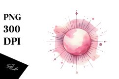Smiling Pinkish Sun, Transparent PNG Product Image 1