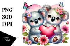 Baby Koala Heart PNG Product Image 1