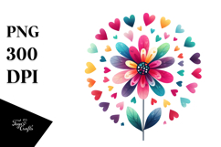 Simple Cute Boho Flower PNG Product Image 1