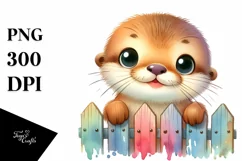 Colorful Baby Otter Clipart Product Image 1