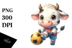 Cute Baby Cow Playing Handball in Style Product Image 3