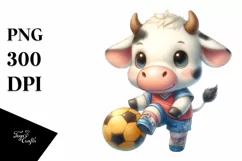 Cute Baby Cow Playing Handball in Style Product Image 3