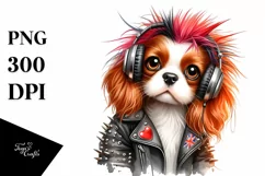 Watercolor Baby Cavalier King Charles Spaniel Big Eyes as a Product Image 3