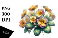 Detailed Primrose Watercolor | Clipart Product Image 3
