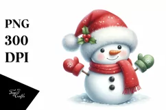 Snowman with Gloves, Transparent PNG Product Image 3