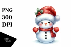 Snowman with Gloves, Transparent PNG Product Image 1