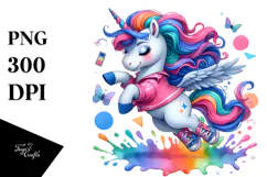 Vibrant Cute Unicorn PNG Product Image 1