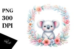Colorful Koalafloral Frame | Sublimation | Clipart Product Image 3