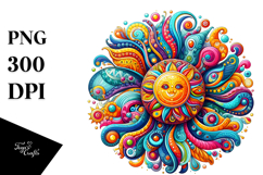 Colorful Vibrant Sun Clipart Product Image 1