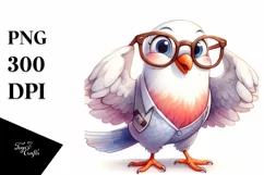 Dove with es and Big Eyes PNG Product Image 3