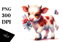 Cute Baby Cow | Clipart Product Image 1