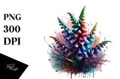 Abstract Glossy Foxglove | Sublimation | Clipart Product Image 1