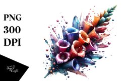 Abstract Glossy Foxglove | Sublimation | Clipart Product Image 1
