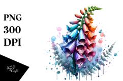 Abstract Glossy Foxglove | Sublimation | Clipart Product Image 1