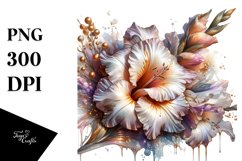 Detailed Shiny Gladiolus | Clipart Product Image 1