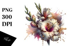 Detailed Shiny Gladiolus | Clipart Product Image 1