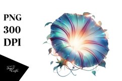 Shiny Morning Glory Watercolor Clipart Product Image 3