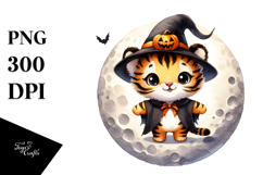 Cute Baby Tiger Halloween PNG Product Image 1