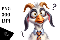 Funny Goose with Tie | Sublimation | Clipart Product Image 1