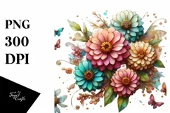 Watercolor Luxury Flower Splash Clipart Product Image 3