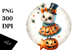 Retro Baby Peacock Halloween PNG Product Image 1