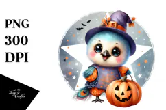 Retro Baby Peacock Halloween PNG Product Image 1