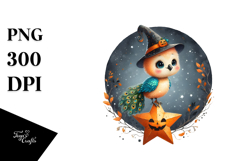 Retro Baby Peacock Halloween PNG Product Image 1