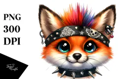 Energetic Baby Fox, PNG Product Image 1