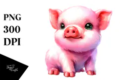 Cute Baby Pig, Transparent PNG Product Image 1