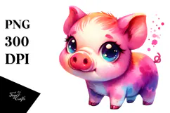 Baby Pig with Big Eyes PNG Product Image 1