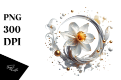 Glossy Daffodil in Material, PNG Product Image 1
