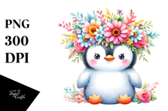 Pastel Penguin Crown | Sublimation | Clipart Product Image 1