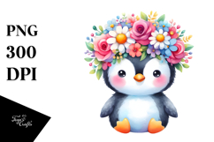 Pastel Penguin Crown | Sublimation | Clipart Product Image 1