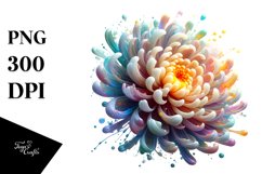 Abstract Glossy Chrysanthemum | Clipart Product Image 1