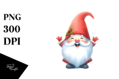 Excited Whimsical Gnome PNG Product Image 1