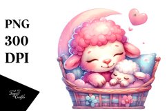 Cute Baby Lamb Cuddling, Children Bed Product Image 1