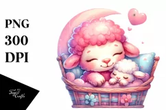 Cute Baby Lamb Cuddling, Children Bed Product Image 1