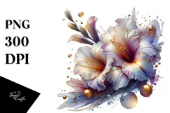 Abstract Glossy Gladiolus, Transparent PNG Product Image 1