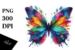 Abstract Vibrant Butterfly PNG Product Image 1