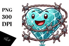 Cartoon Heart with Barbwire Product Image 1