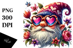 Colorful Valentines Gnome PNG Product Image 1