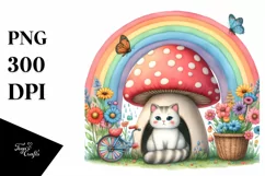 Colorful CAT House and Rainbow | Clipart Product Image 3