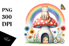 Colorful CAT House Rainbow | Clipart Product Image 1