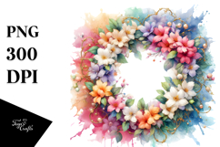 Colorful Jasmine with Gold Details, Transparent PNG Product Image 1