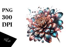 splash Shiny Zinnia Abstract | Sublimation | Clipart Product Image 3