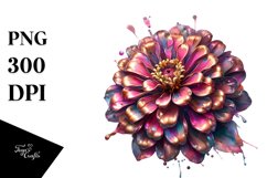 Abstract Shiny Zinnia Metallic Insertions | Clipart Product Image 1