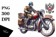 Vintage Motorcycle Oilish Clipart Product Image 1