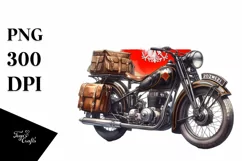 Vintage Motorcycle Oilish Clipart Product Image 1